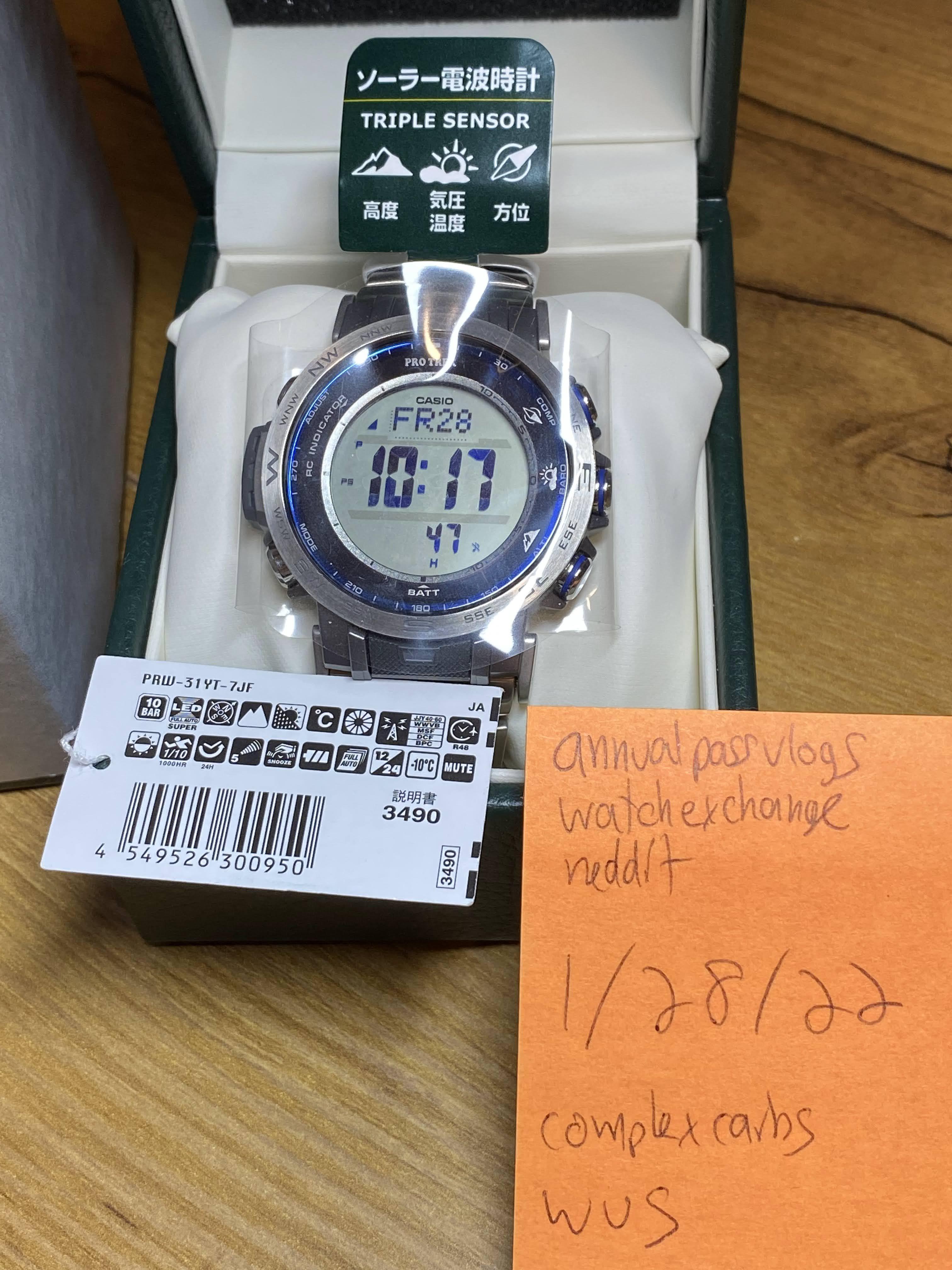 FS Casio Pro Trek PRW 30YT 1JF JDM Firefall Titanium Sapphire Edition