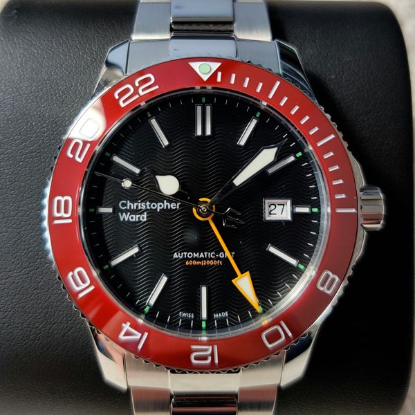 Red Bezel Christopher Ward Trident Pro 38mm More Order FS