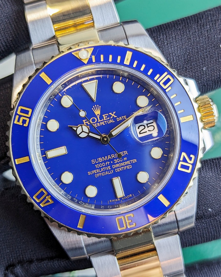 MATTE BLUE Rolex 116613LB Bluesy Matte Blue Submariner 40mm