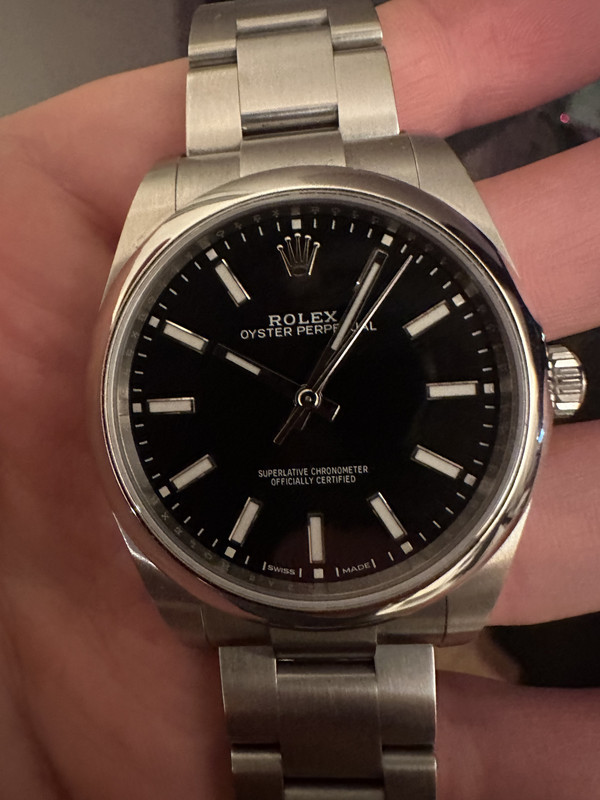 Fs Rolex Oyster Perpetual Mm Black Dial With Box And Papers