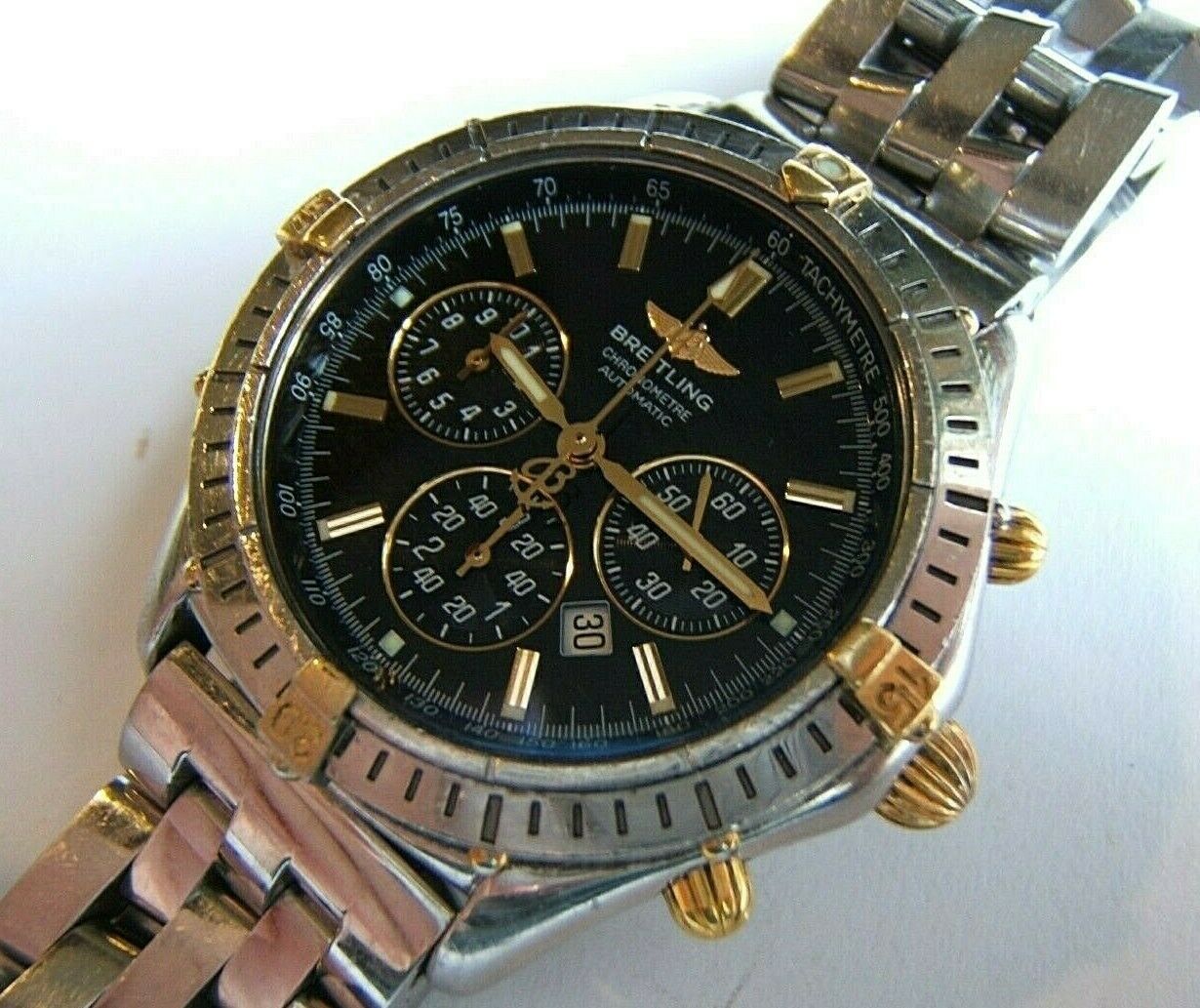 Breitling Shadow Flyback B K Ss Automatic Chronograph Mm W Box