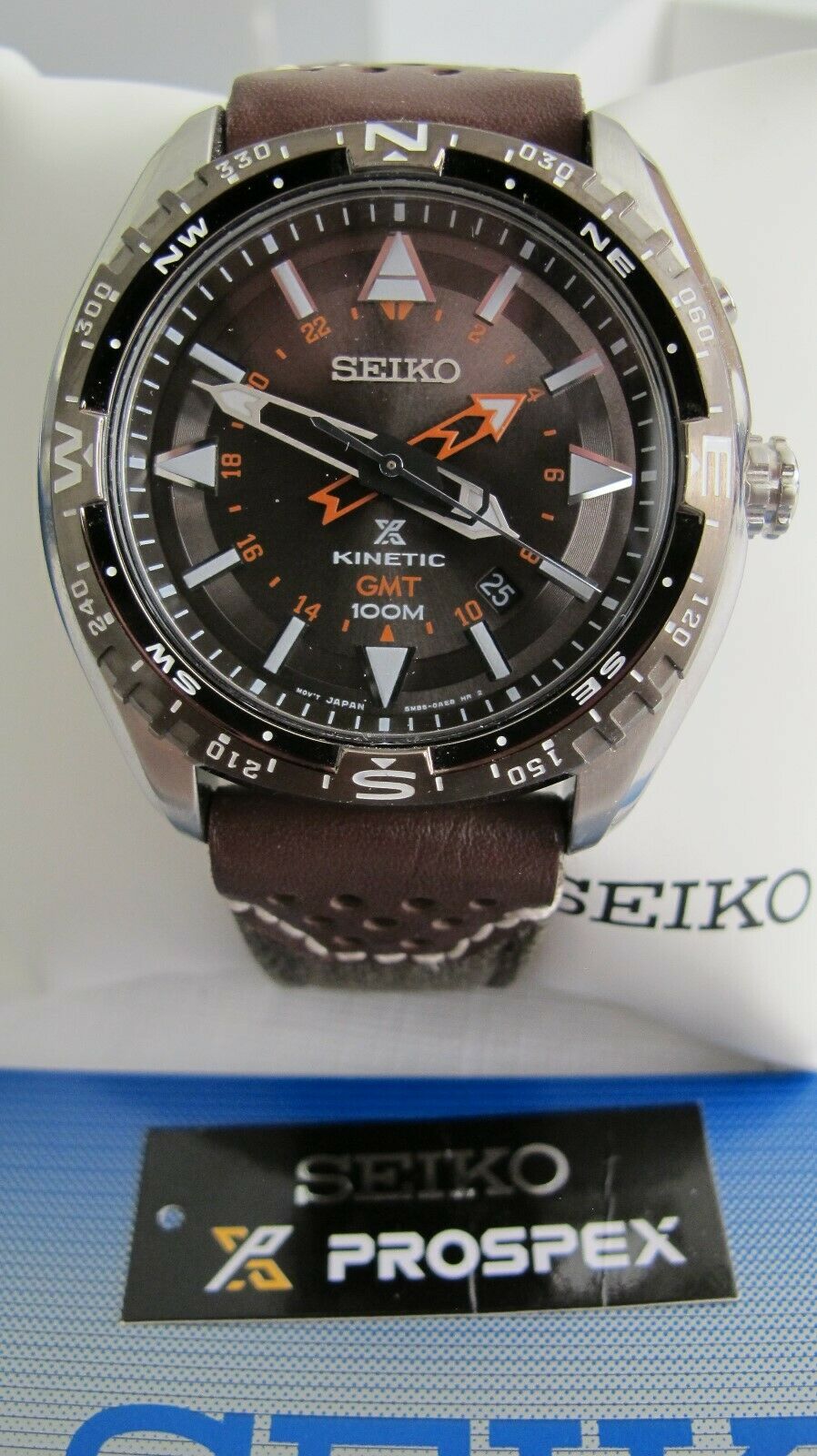 Seiko Prospex Land Kinetic Gmt Men S Watch Model Sun Watchcharts