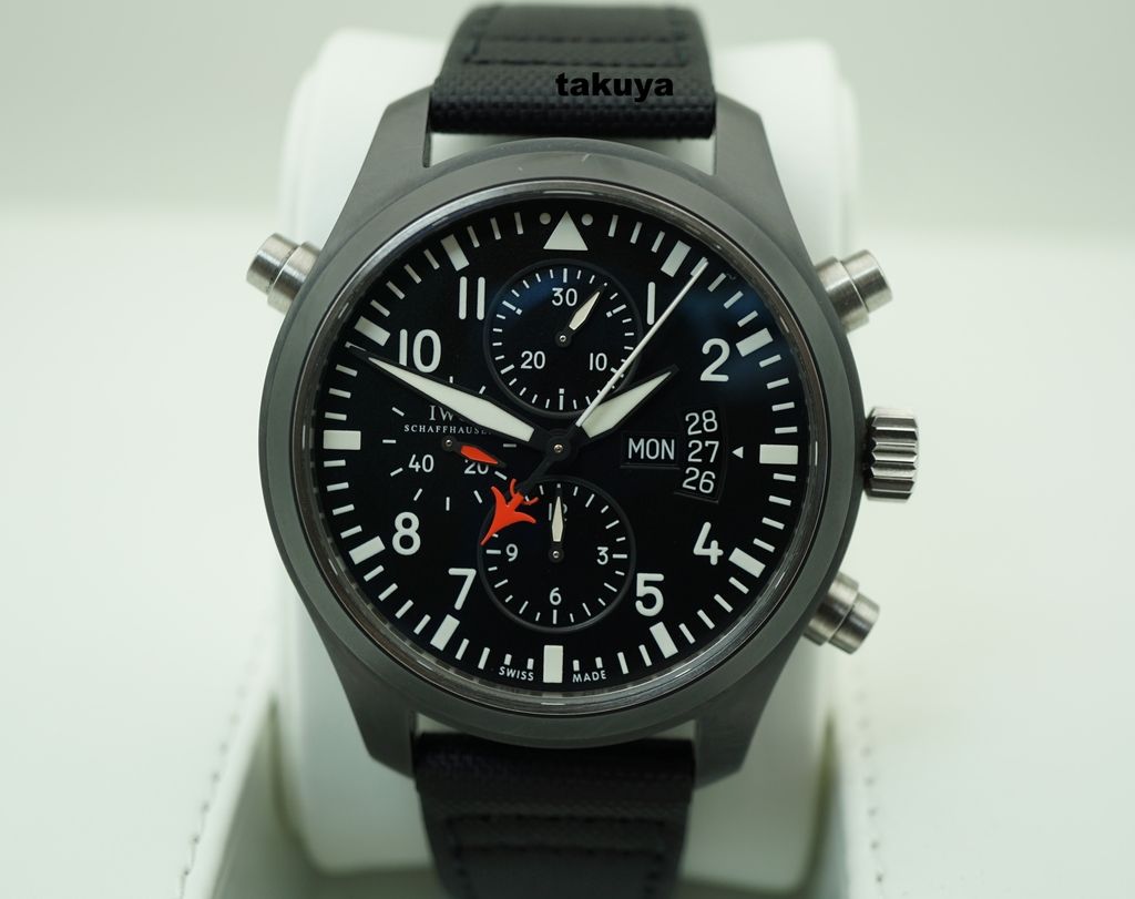 FSOT IWC PILOT S DOUBLE CHRONOGRAPH EDITION TOP GUN CERAMIC IW379901