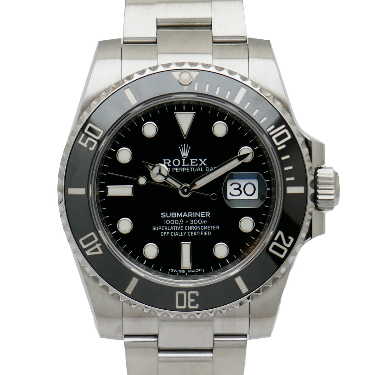 Used Rolex Submariner Date Ln Random Serial Black Men S Mirror