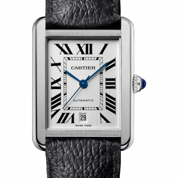 Cartier Tank Solo XL Automatic Silver Dial Stainless Men's Dress Watch ...