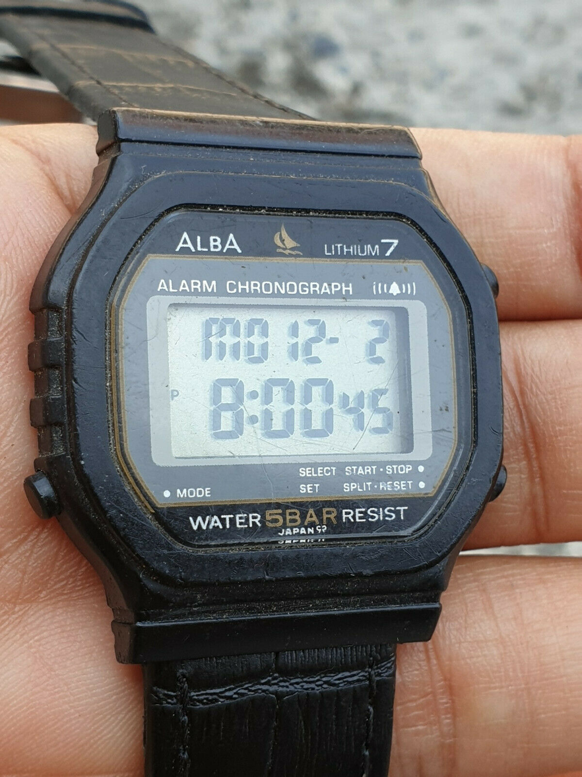 Seiko Alba Lithium7 Module W307-4030 Alarm Chronograph Digital 