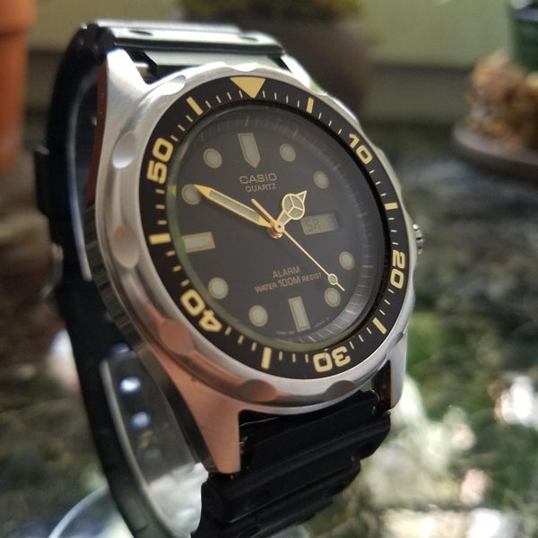 Montre De Plongée Vintage Aquastar Deepstar 63 - Couronne Triple Fonction - Années 60