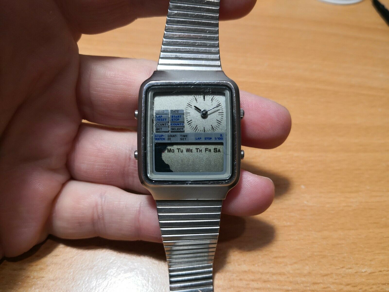 Seiko H127-500A vintage ana digi watch stainless steel case