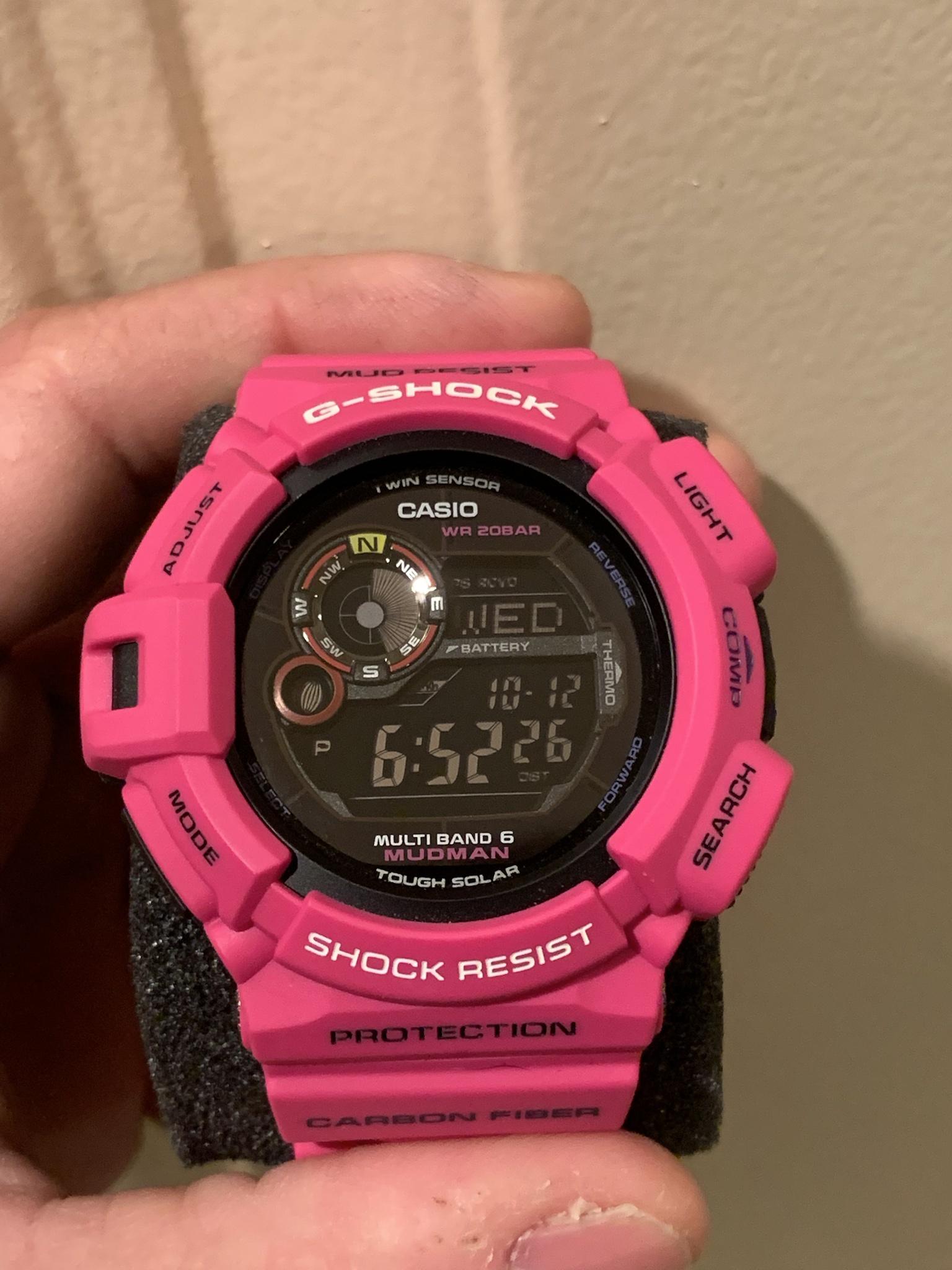 G-SHOCK Hot Pink Men In Sunrise Purple Mudman GW-9300SR-4 (Retired