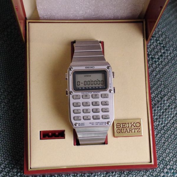 SEIKO C515-5000 Vintage DIGITAL CALCULATOR ALARM CHRONO DUAL MEMORY ...