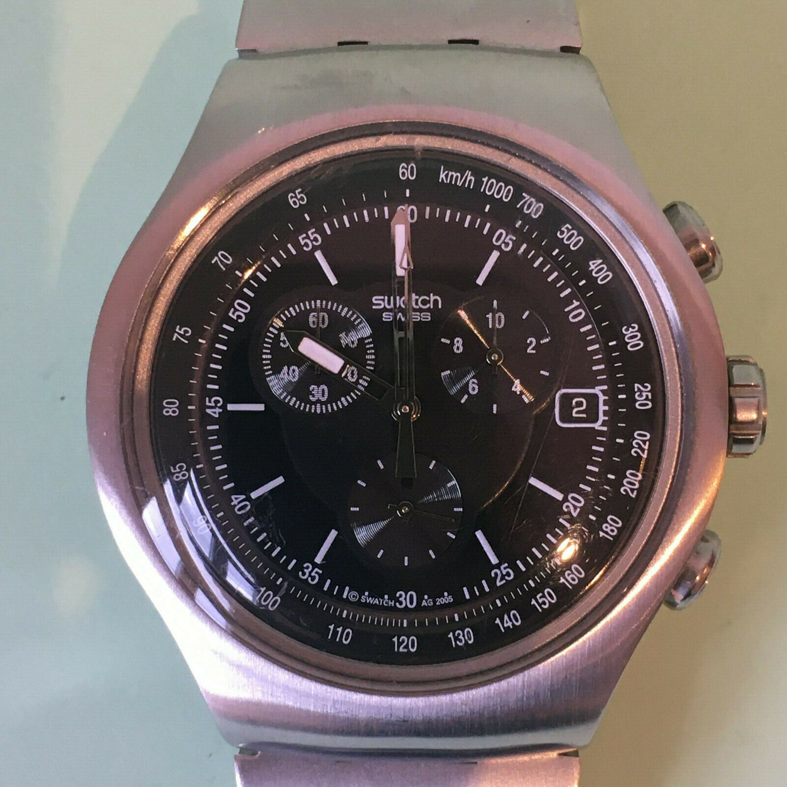 希少　swatch Irony Chrono THE MOONSCOPE クロノ SWATCH WATCH - THE MOONSCOPE (2005) - IRONY - CHRONO - YOS400G