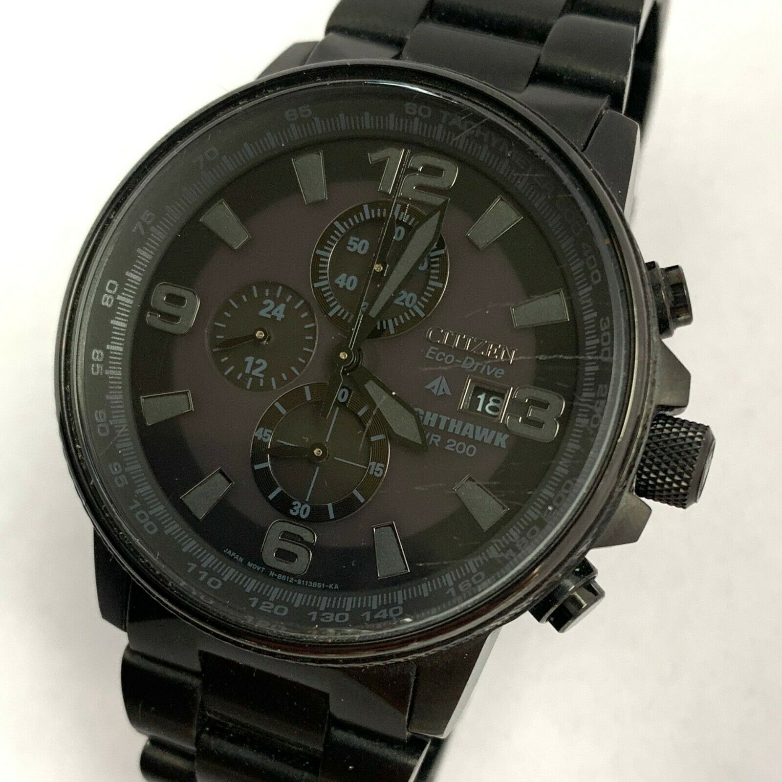 CITIZEN NIGHTHAWK ECO DRIVE CHRONOGRAPH STEALTH MEN S TACHYMETR WATCH CA0295 58E WatchCharts