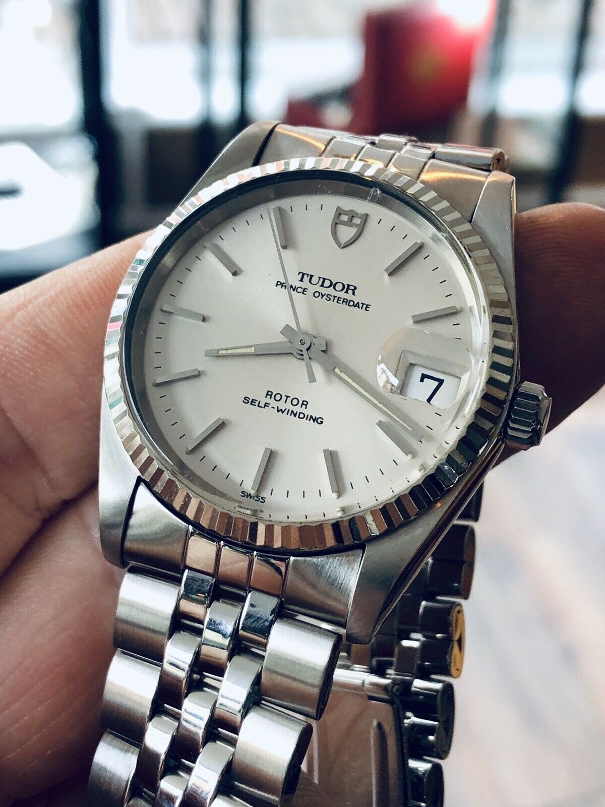 Tudor Rolex Prince Date 74034 1991 watch Mens semi vintage Full 