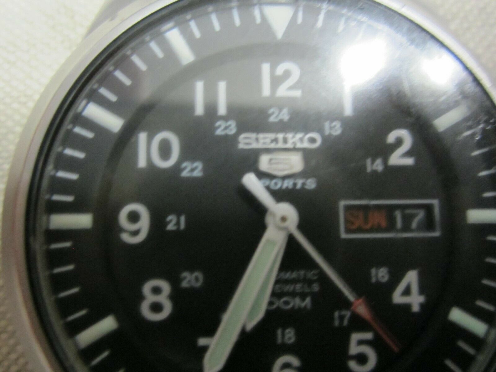 RARE SEIKO 5 SPORTS AUTOMATIC MENS WATCH 7S36 03J0 ALL STAINLESS