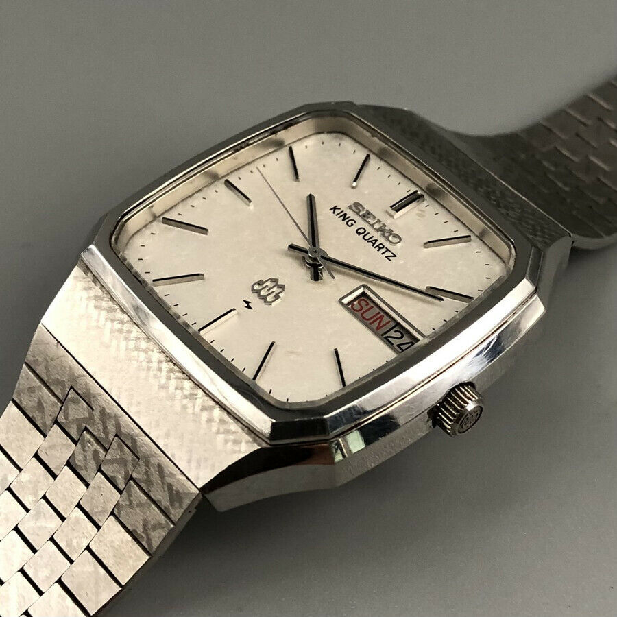 Vintage 1981 SEIKO KING TWIN Quartz 9223-5000 Original KQ Band
