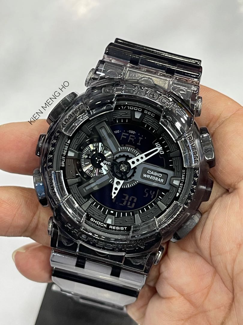 g shock black skeleton