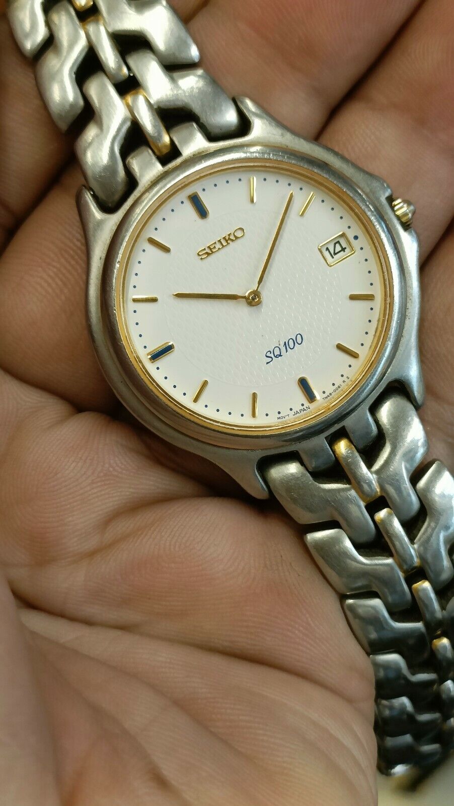 Authentic Seiko SQ 100 Quartz Men s Japan 7N49 0040 Beautiful