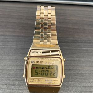 Vintage Seiko Digital Gold Tone A158-5000T Made in Japan Exc