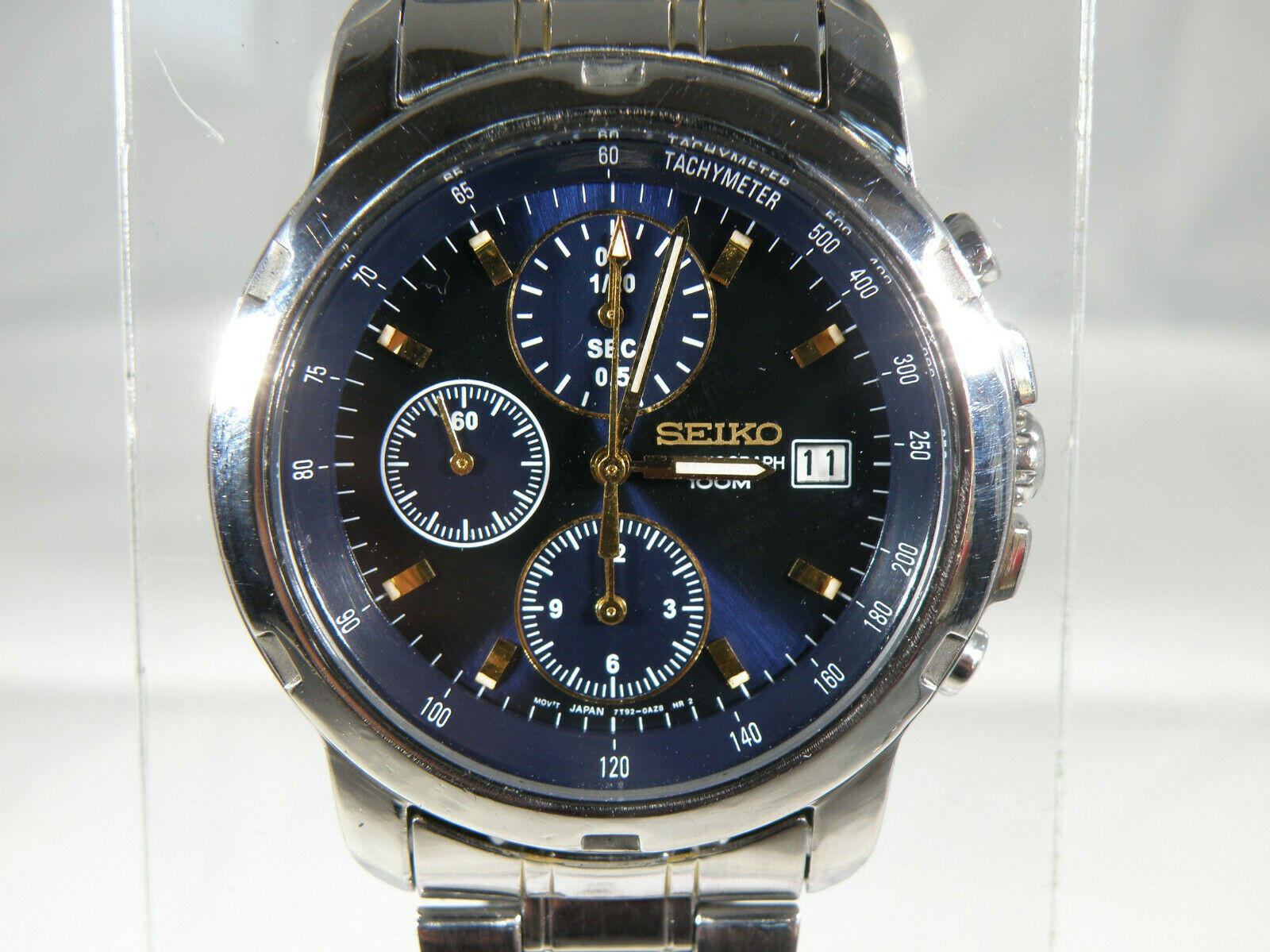 SEIKO クロノグラフ 7T92-0BF0 Men's CHRONOGRAPH Watch SEIKO 7T92-0BF0. Navy Dial Needs