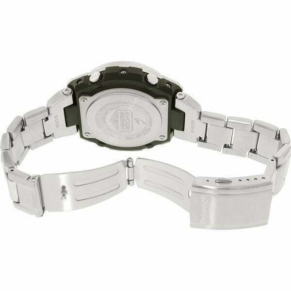 Casio Gst 210d 9a G Shock Ss Analog Digit Wr World Time Black Silver Men S Watch Watchcharts