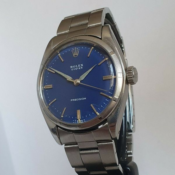 6427 Rolex Oyster Precision - Vintage- Blue Dial- Ref. 6427 - No reserve ...
