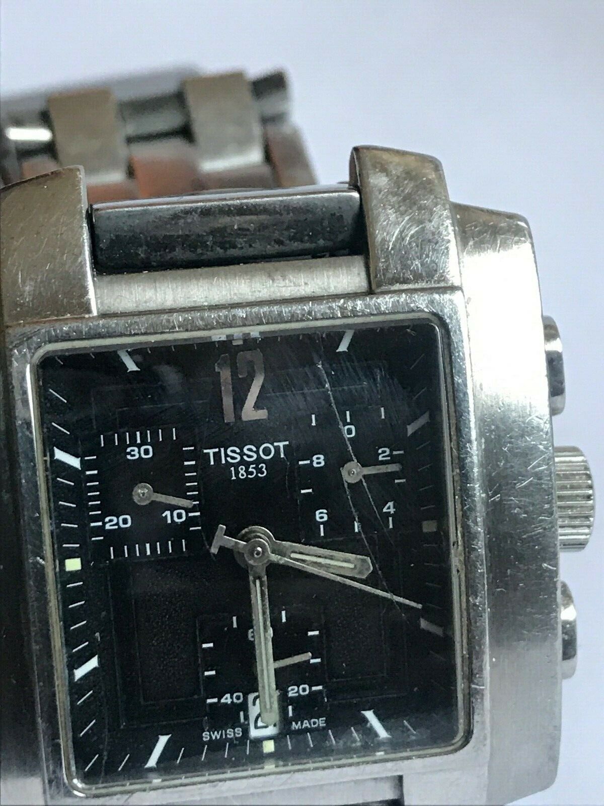 TISSOT 1853 QUARTZ CHRONOGRAPH L875 975K MEN S WATCH NEEDS FIXING