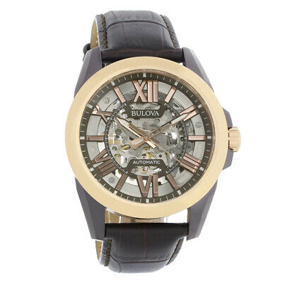 Bulova Mens Classic Skeleton Dial Automatic Watch 98A165 | WatchCharts