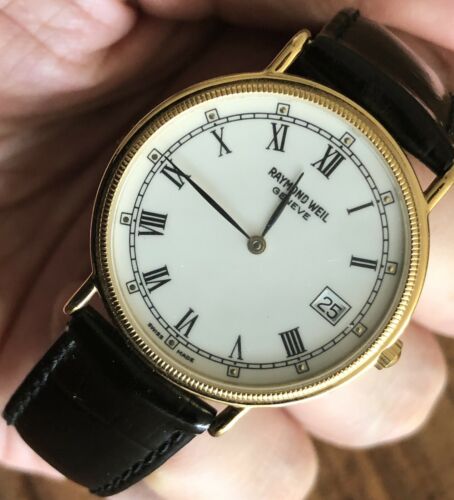 Raymond Weil Geneve 5514 1 Gold Electroplated Leather Band