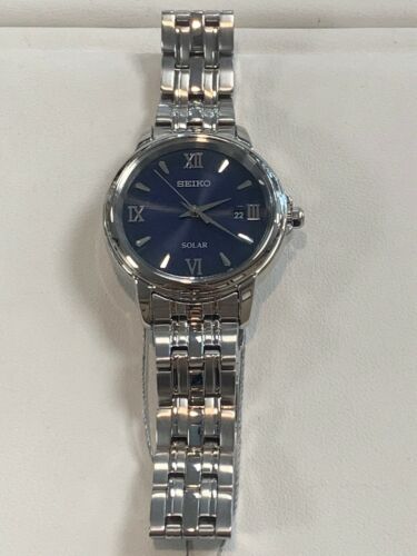 SEIKO CORE SUT347 LADIES SOLAR WATCH SILVER BLUE Sut347