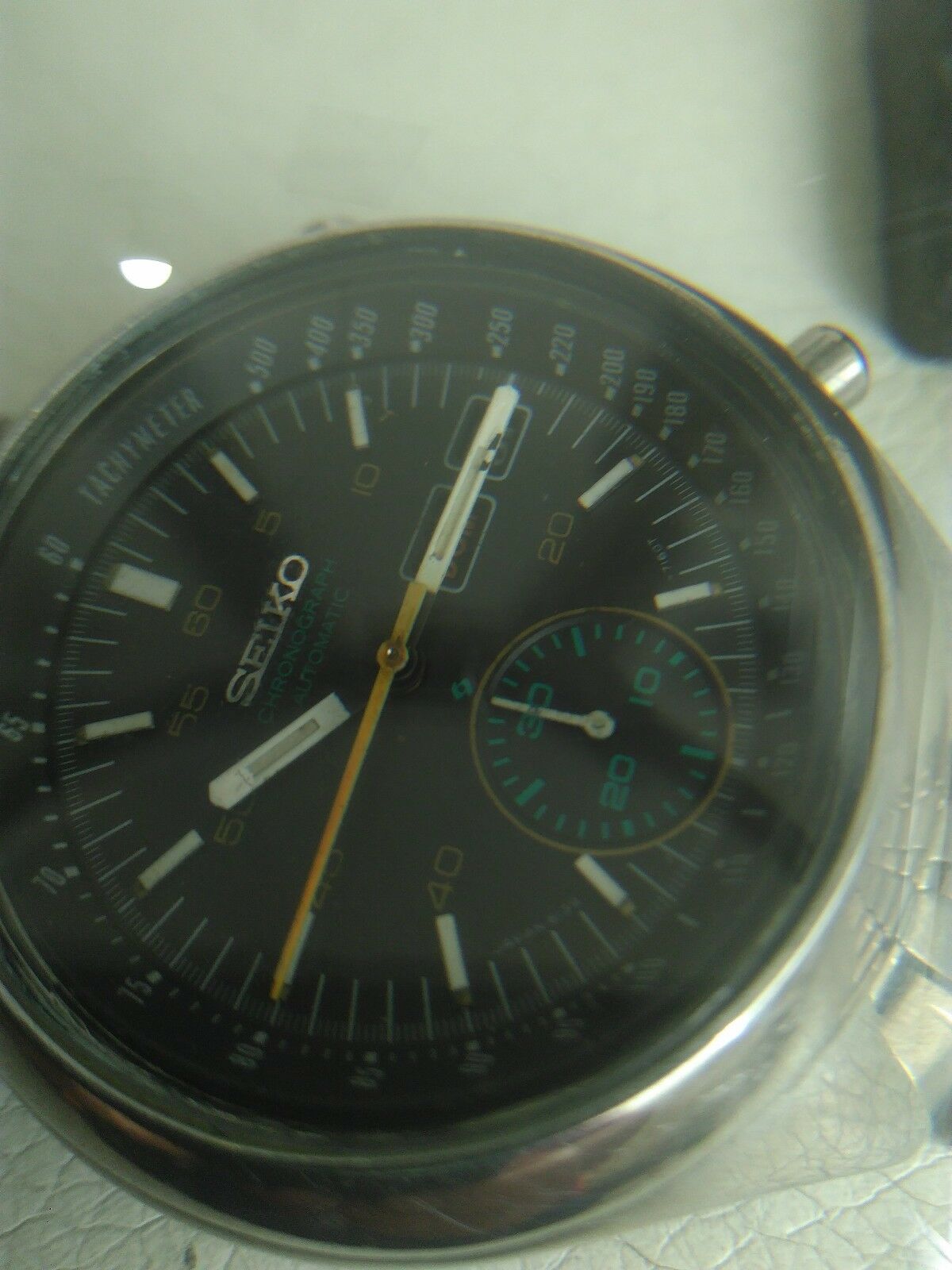 SEIKO HELMET VINTAGE 6139-7101 DIAL BLACK RARE AUTOMATIC