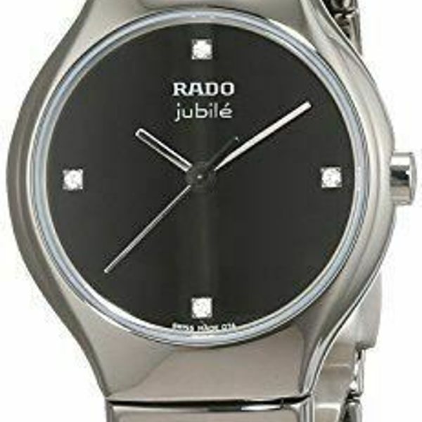 Rado True Jubile mens Watch complete link gloss black finish 21mm ...