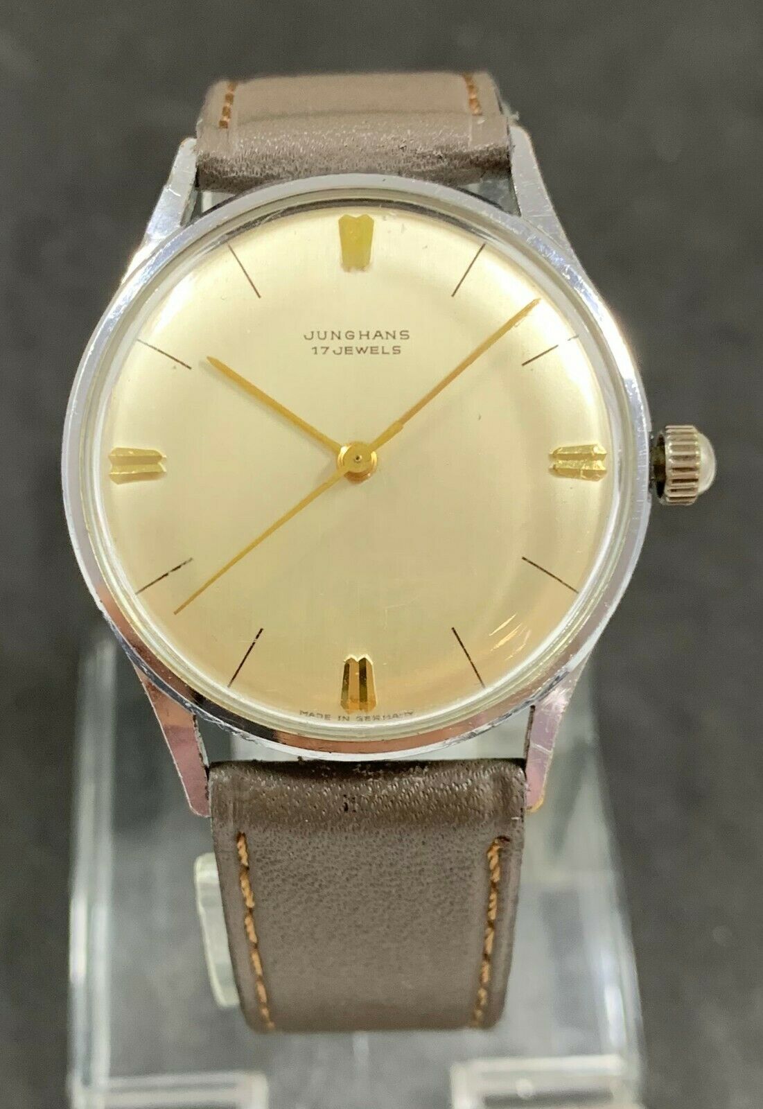 Rare JUNGHANS Germany Watch Cal.687 17 J from 1960 Works Fine