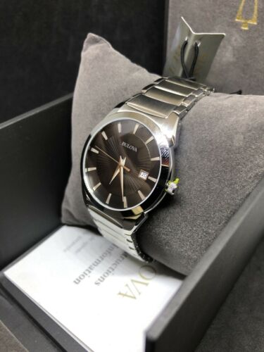 Mens BULOVA Classic Black Dial Sivlver Tones Watch 96B149 #C63 | WatchCharts