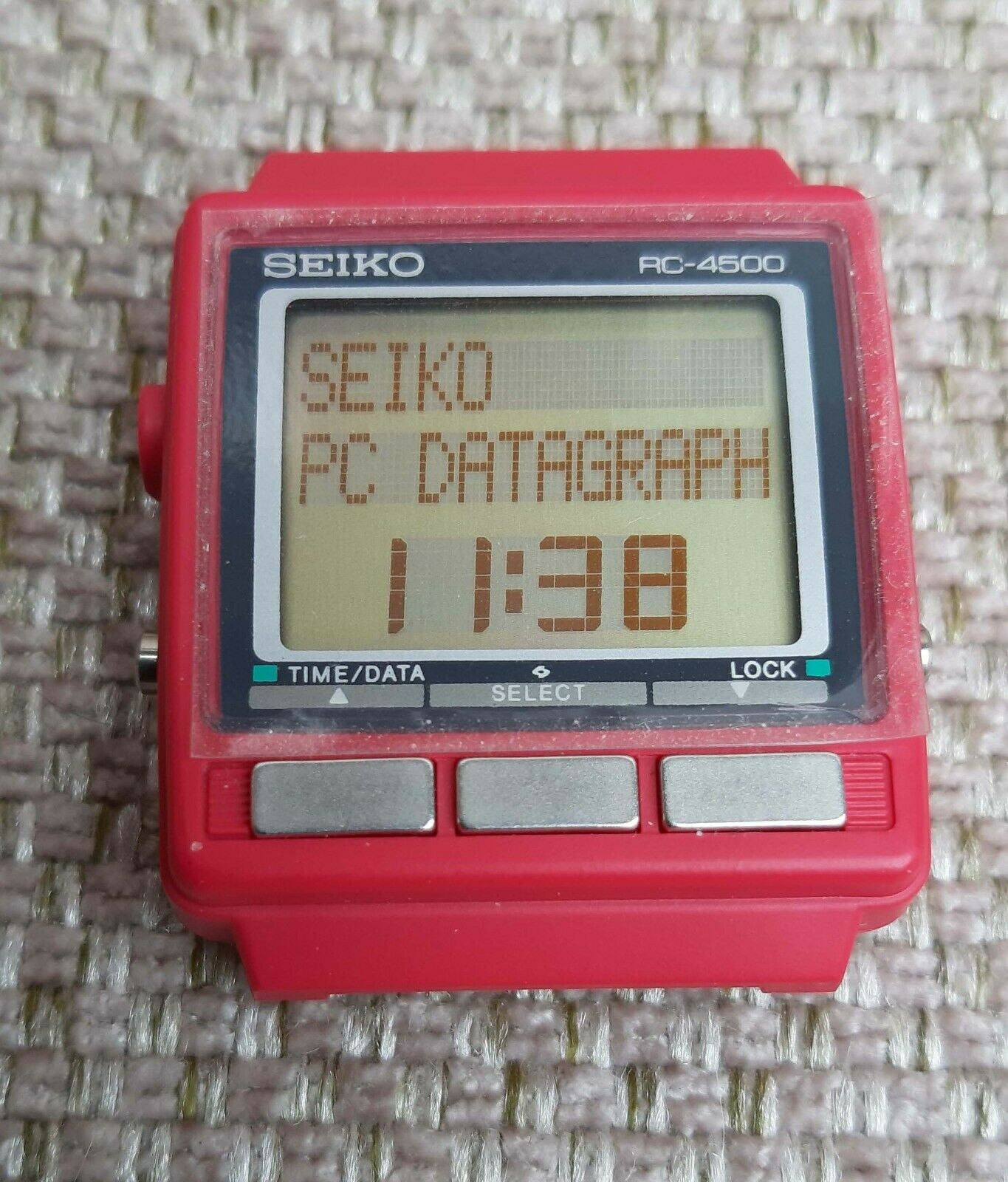 SEIKO RC-4500 RED PC-Datagraph - RARE Vintage Digital 