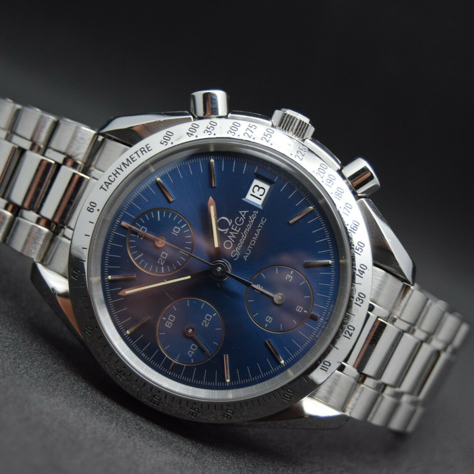 Omega Speedmaster Automatic Cal 1152 175.0043 3511.80 Blue SERCIVED WatchCharts