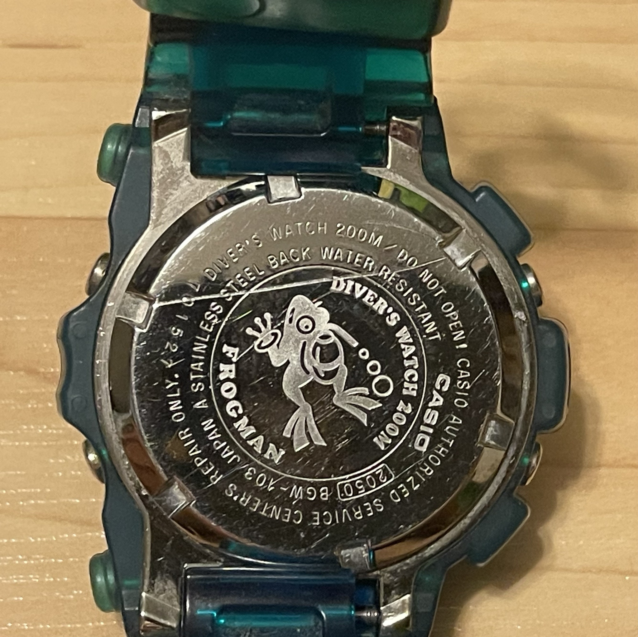 WTS] Casio G-Shock Baby-G Frogman BGW-103 Vintage Green Blue Aquamarine  Digital Diving Watch | WatchCharts