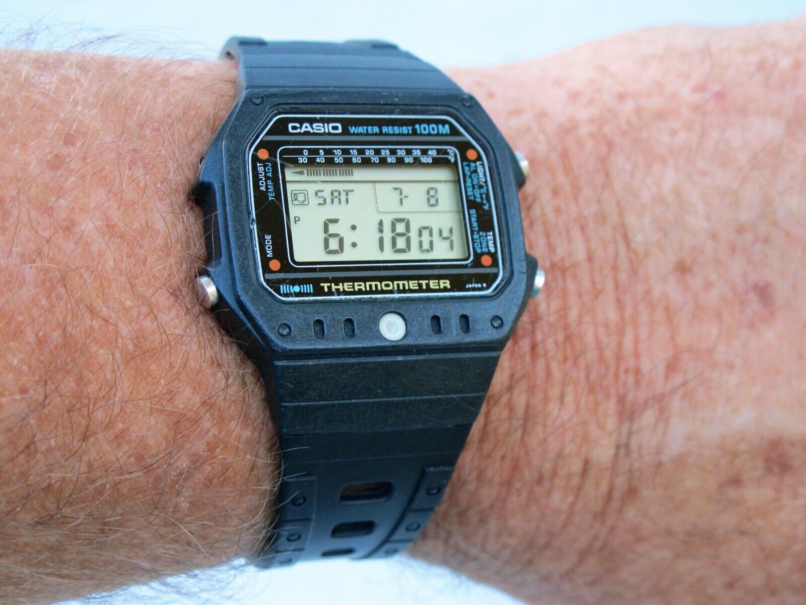 Rare vintage CASIO TS-1000 temperature sensor, new strap