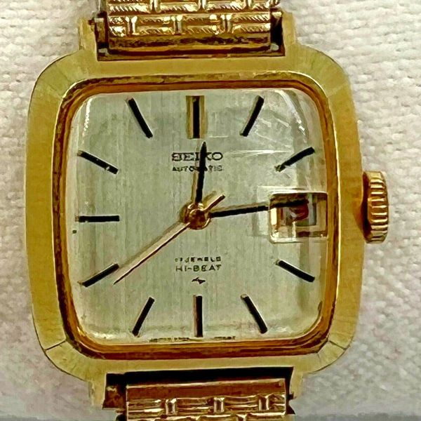 1978 Seiko 2205-3000 Automatic 17 Jewels Hi-Beat Gold Plate  display picture 2