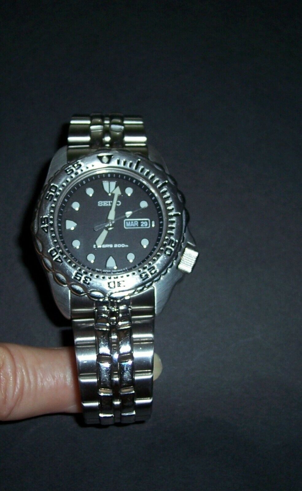 SEIKO DIVERS WATCH 200M 20ATM SB AN SR920SW Day and date. MINT