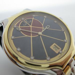 Vintage Men's Omega 1449/432 Deville Quartz SS & 18kt Gold watch w