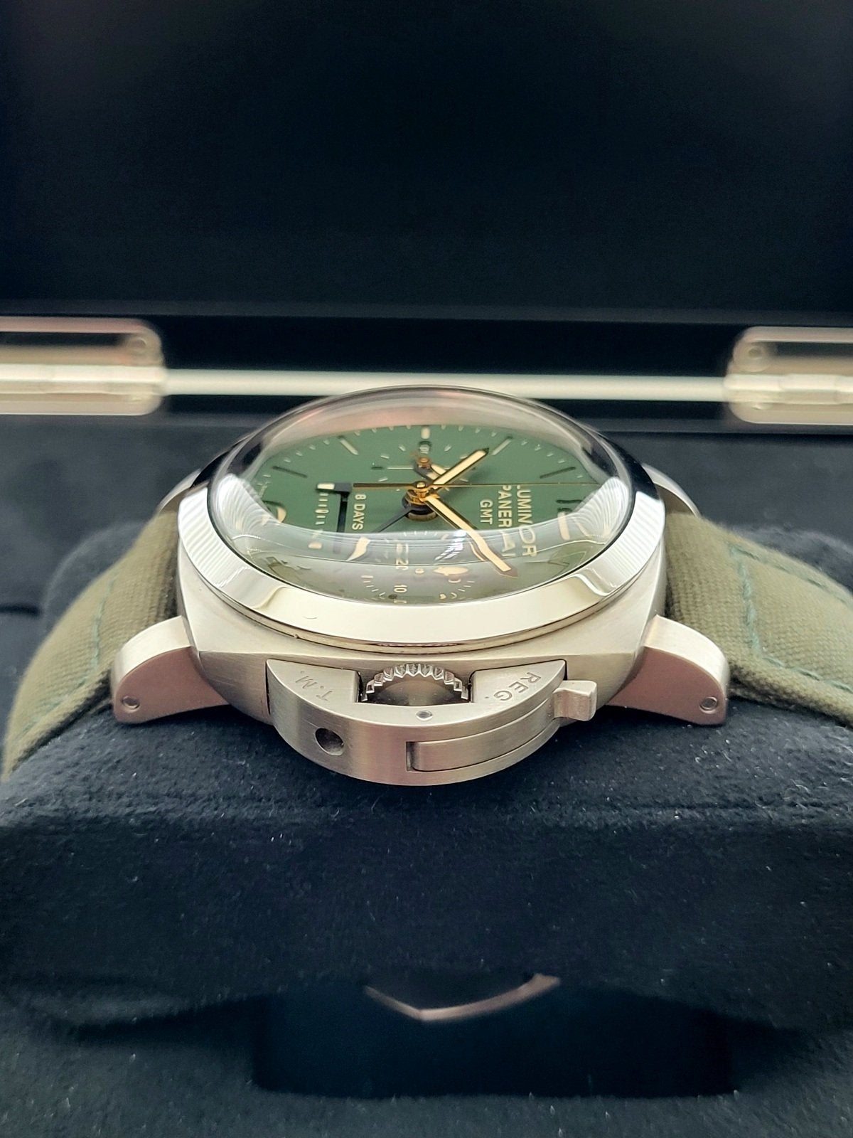 Panerai Luminor 1950 GMT Green Chrono Monopulsante 8 Days 44mm