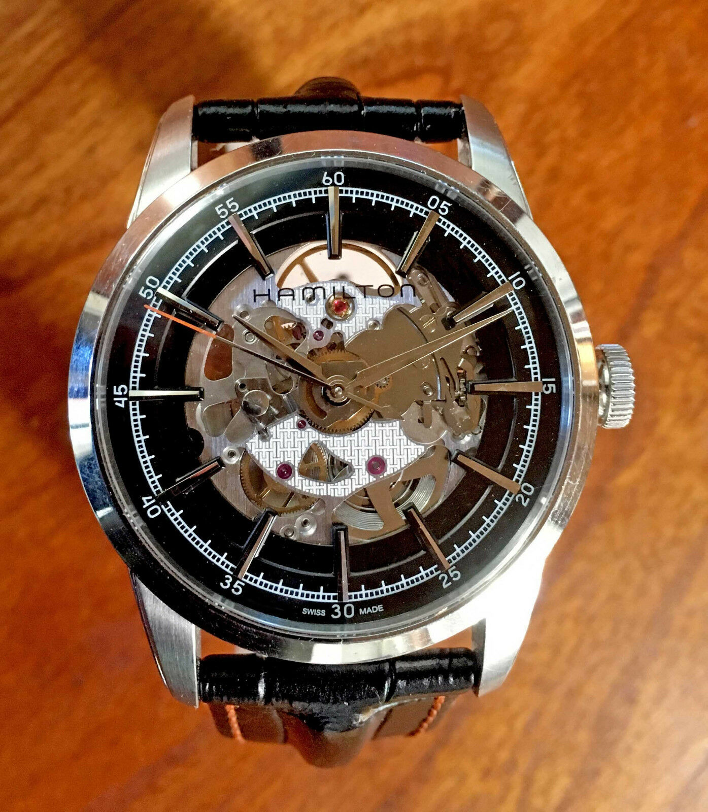 hamilton railroad skeleton watch