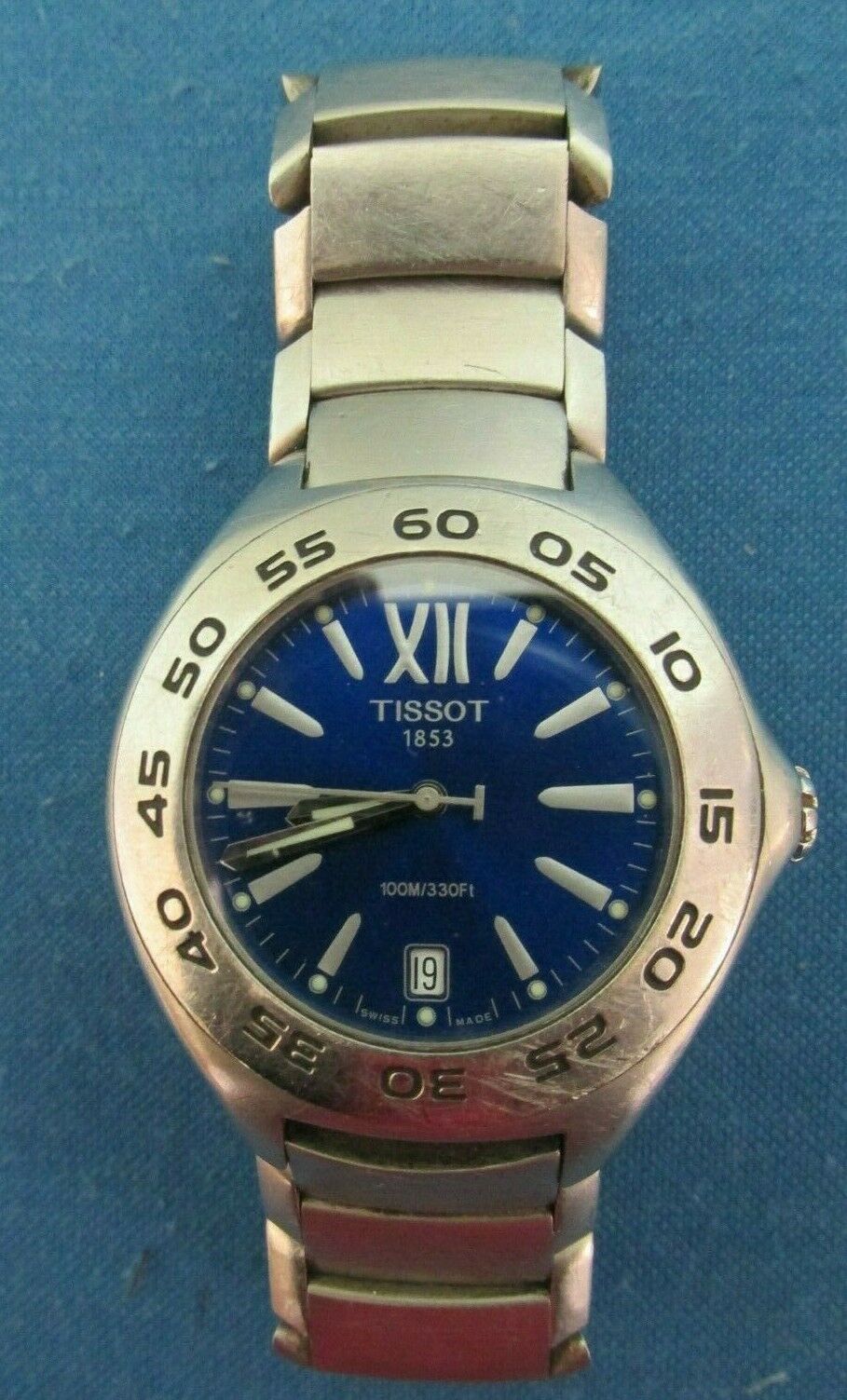 Tissot 1853 Retro S 463 563 Mens Quartz Blue Sapphire Crystal