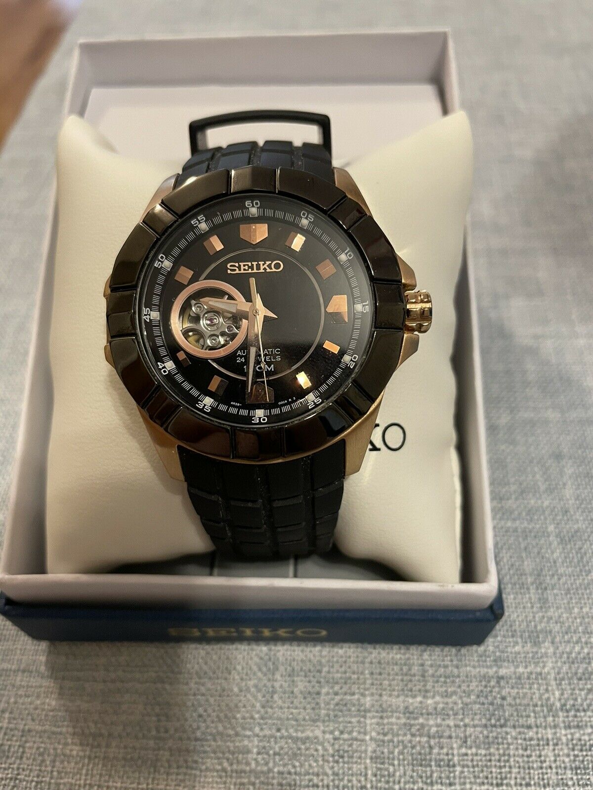 Seiko Presage Automatic Open Heart Caliber 4r38-00c0 24 Jewels 