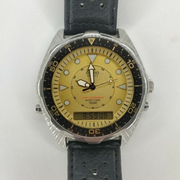 Vintage Casio Arnie Amw 320c 358 100m Diver Watch Alarm Chronograph