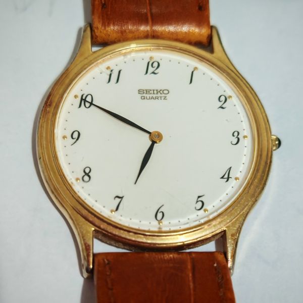 VINTAGE SEIKO 5E20-8A00 QUARTZ GOLD PLATED WORKING PERFECTLY MEN'S ...