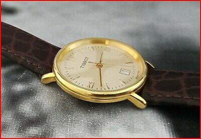 Fancy Tissot Classic T890K Quartz 34mm Date ETA 955.412 Gold