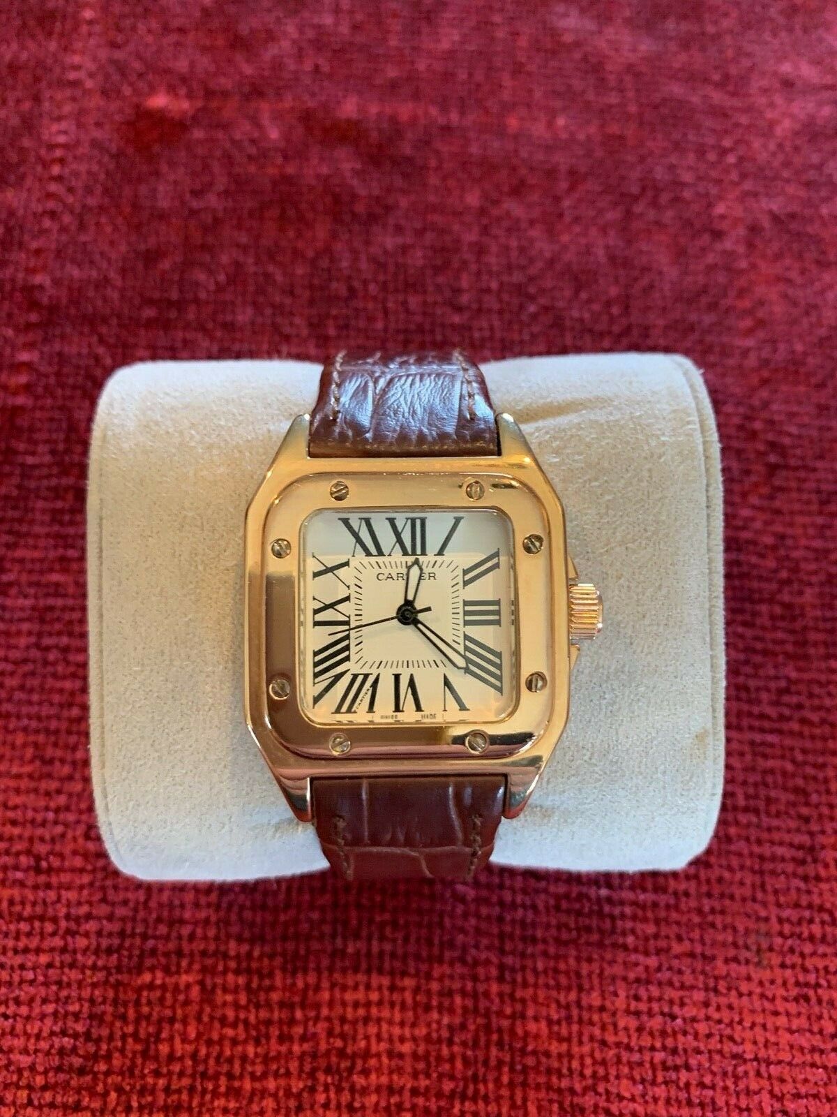〇 Cartier Santos 100 MM 2878 ベルト FZ8164 〇 Cartier Santos 100 MM 2878 ベルト FZ8164 Cartier Santos