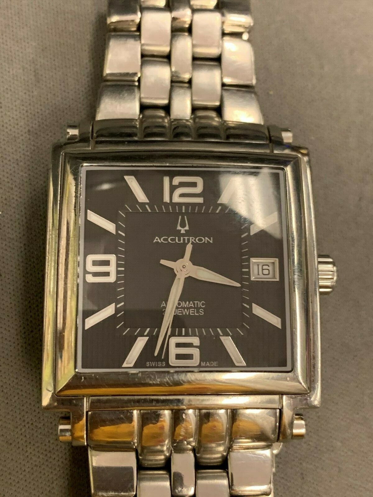 Gents Bulova Accutron 25 jewel automatic blk face C876714 Gents Bulova Accutron 25 jewel automatic blk face C876714