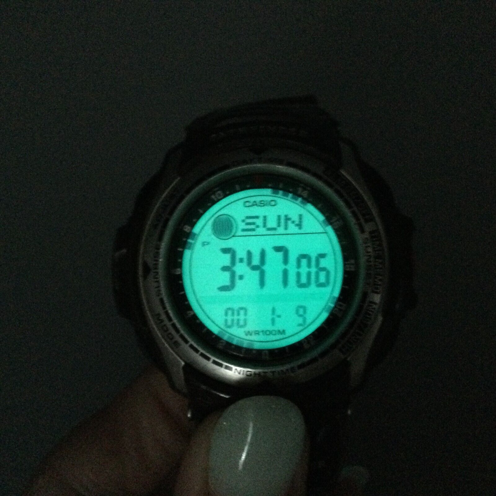 Casio Pathfinder Digital Watch 2805 PAS 410B Fishing Timer Backlight New Battery WatchCharts Marketplace